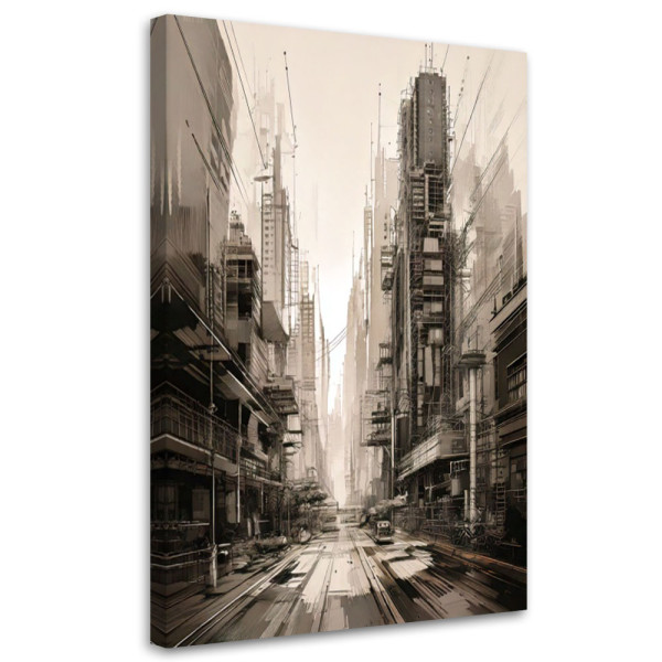 Feeby Obraz nowoczesny, Miasto Architektura Sepia 40x60 778114