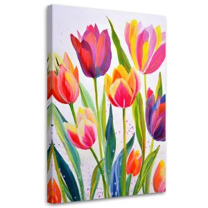 Feeby Obraz nowoczesny, Tulipany Akwarela Kolorowe 70×100 777555 Feeby Obraz nowoczesny, Tulipany Akwarela Kolorowe 70×100 777555