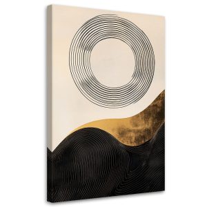 Feeby Obraz, Okrąg Linie Abstrakcja 70×100 777976