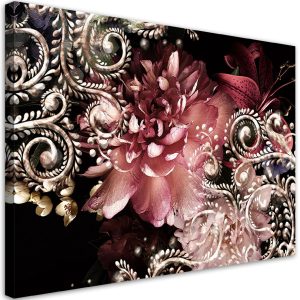 Feeby Obraz, Piwonia i kwiat lilii 90×60 325615 Feeby Obraz, Piwonia i kwiat lilii 90×60 325615