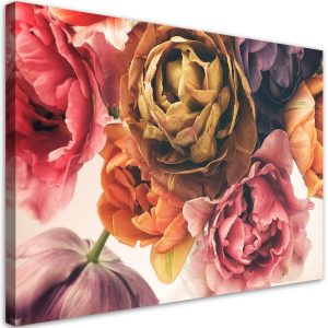 Feeby Obraz Piwonie bukiet kolorowych kwiatów 100×70 327607 Feeby Obraz Piwonie bukiet kolorowych kwiatów 100×70 327607