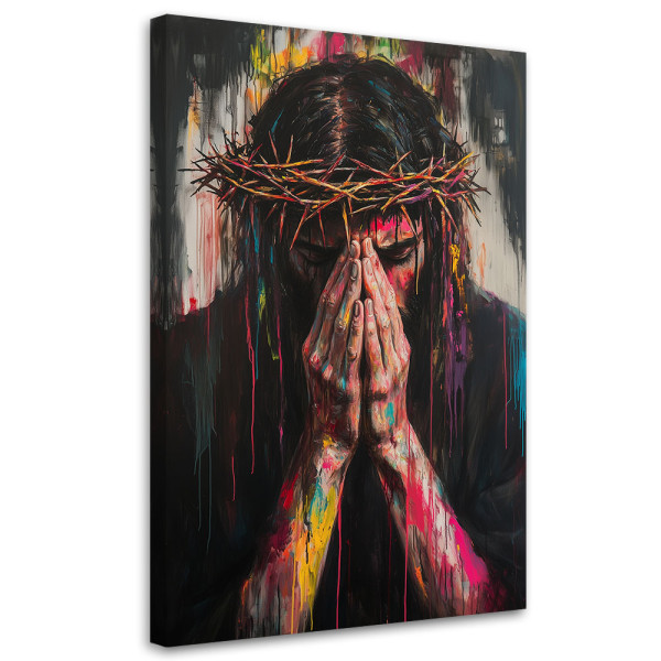 Feeby Obraz religijny, Jezus w koronie cierniowej 40x60 776608