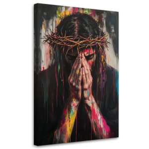 Feeby Obraz religijny, Jezus w koronie cierniowej 60×90 776351 Feeby Obraz religijny, Jezus w koronie cierniowej 60×90 776351