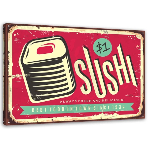 Feeby Obraz Retro sushi 120x80 392748