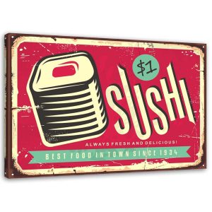 Feeby Obraz Retro sushi 60×40 392739 Feeby Obraz Retro sushi 60×40 392739