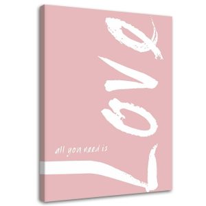 Feeby Obraz Różowe love 80×120 386773