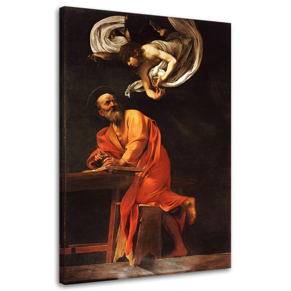 Feeby Obraz Św. Mateusz i anioł – Caravaggio 60x90 392654