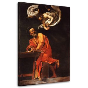 Feeby Obraz Św. Mateusz i anioł – Caravaggio 80×120 409098 Feeby Obraz Św. Mateusz i anioł – Caravaggio 80×120 409098
