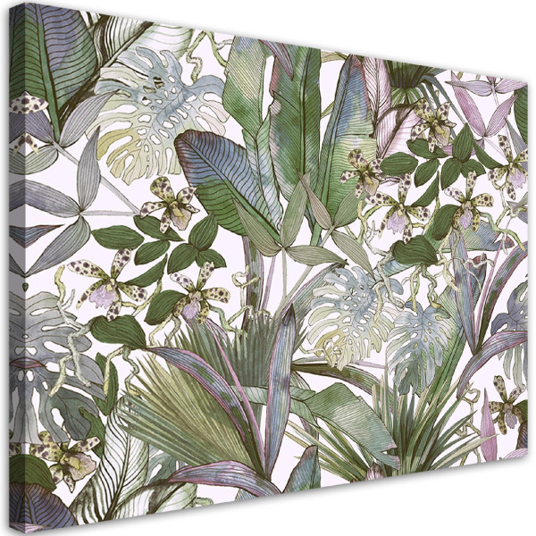 Feeby Obraz, Tropikalne liście monstera 90x60 326449