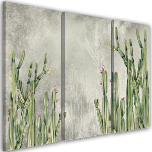 Feeby Obraz tryptyk na płótnie Duży kaktus pustynny 425541 Feeby Obraz tryptyk na płótnie Duży kaktus pustynny 425541