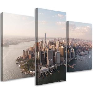 Feeby Obraz tryptyk na płótnie Manhattan Nowy York 60×40 409392 Feeby Obraz tryptyk na płótnie Manhattan Nowy York 60×40 409392