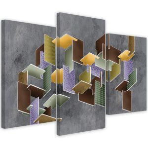Feeby Obraz tryptyk na płótnie Puzzle 3D 417124 Feeby Obraz tryptyk na płótnie Puzzle 3D 417124