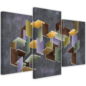Feeby Obraz tryptyk na płótnie Puzzle 3D 417822 Feeby Obraz tryptyk na płótnie Puzzle 3D 417822