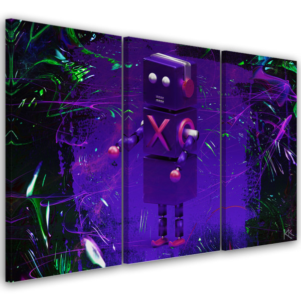 Feeby Obraz tryptyk na płótnie Robot dla gracza 427810