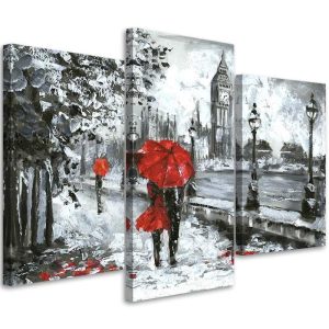 Feeby Obraz tryptyk na płótnie Spacer w Londynie 90×60 409456 Feeby Obraz tryptyk na płótnie Spacer w Londynie 90×60 409456