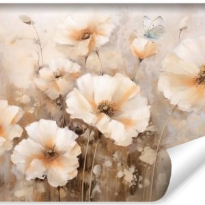 Fototapeta Malowane Abstrakcyjne Kwiaty 300x210cm 165044