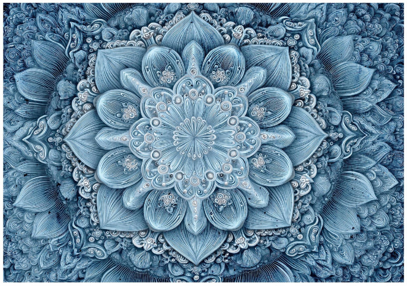 Fototapeta Mandala Niebieski Na Flizelinie Do Sypialni Salonu 300x210 804107