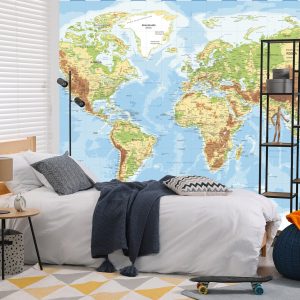 Fototapeta Mapa świata po polsku 150x105cm 987860 Fototapeta Mapa świata po polsku 150x105cm 987860
