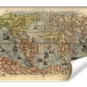 Fototapeta Mapa Świata Starożytnego 152.5x104cm 238327 Fototapeta Mapa Świata Starożytnego 152.5x104cm 238327