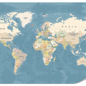 Fototapeta Mapa świata w języku polskim 100x70cm 986717 Fototapeta Mapa świata w języku polskim 100x70cm 986717