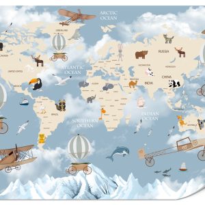 Fototapeta Mapa świata w stylu boho 350x256cm 988279