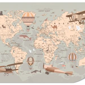 Fototapeta Mapa świata w stylu retro po angielsku 300x210cm 987868