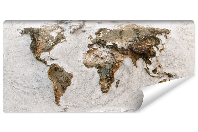 Fototapeta Mapa Świata Z Efektem 3D 450x300cm 237830