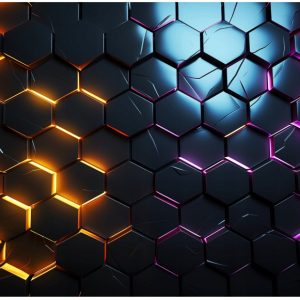 Fototapeta Młodzieżowa 3D Heksagony Dla Chłopca Tapeta Na Ścianę 400X280 517265