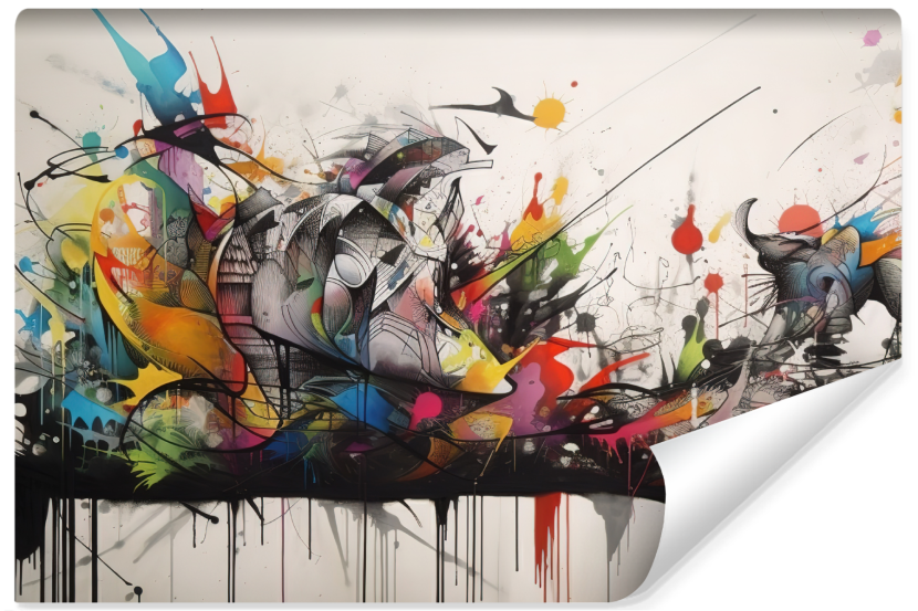 Fototapeta Młodzieżowa Abstrakcyjne Graffiti 416x290cm 236826