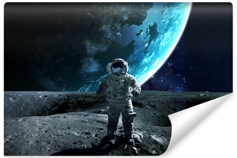 Fototapeta Młodzieżowa Astronauta na Księżycu 180x120cm 226611