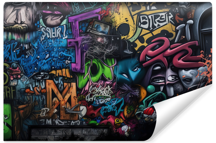 Fototapeta Młodzieżowa Kolorowe Graffiti 405x270cm 238166