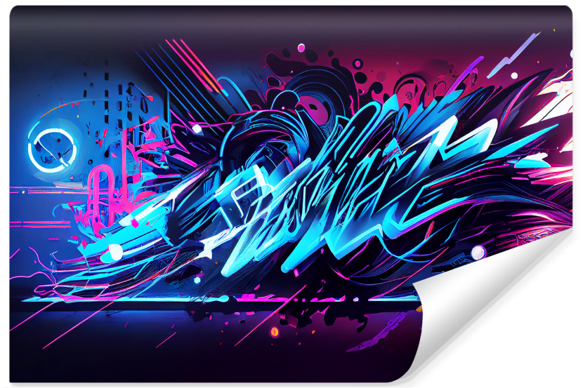 Fototapeta Młodzieżowa Neonowe Graffiti 90x60cm 238160