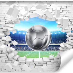 Fototapeta Młodzieżowa PIŁKA NOŻNA Mur 3D 90x60cm 253420 Fototapeta Młodzieżowa PIŁKA NOŻNA Mur 3D 90x60cm 253420