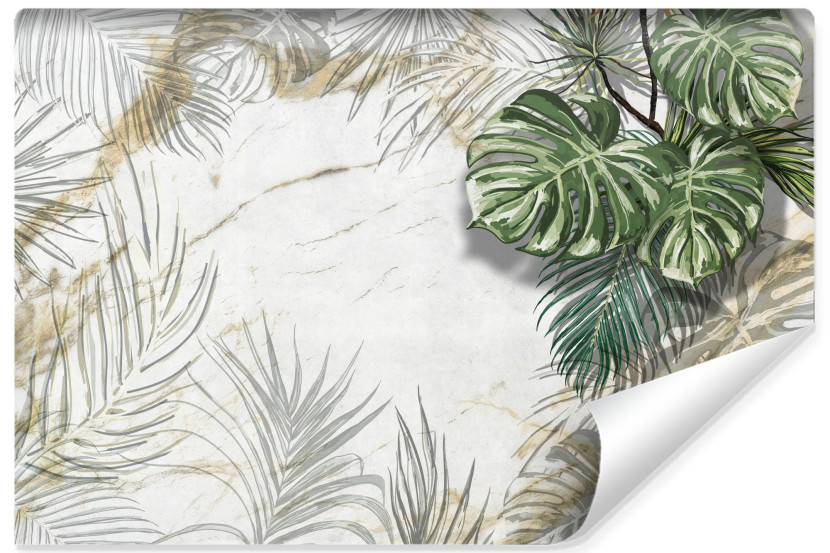 Fototapeta MONSTERA Palmy Abstrakcja 3D 254x184cm 123493
