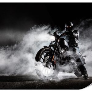 Fototapeta Motocykl we mgle 100x70cm 990460