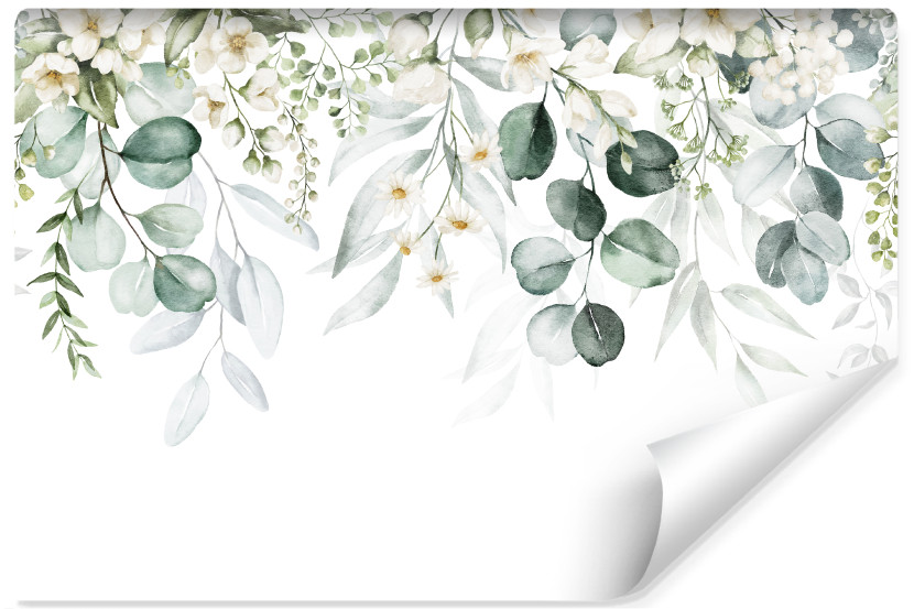 Fototapeta Natura LIŚCIE Akwarela Rośliny 135x90cm 241654