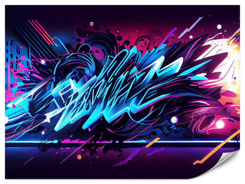Fototapeta Neonowe Graffiti 400x280cm 987343