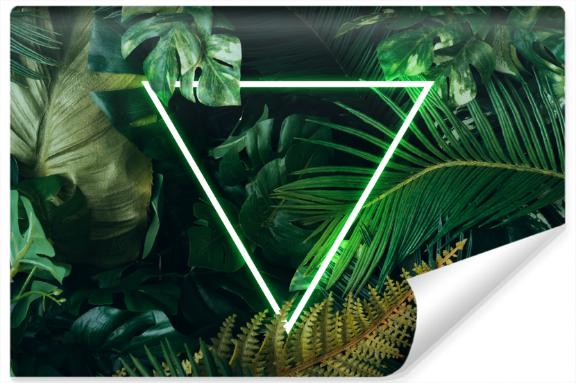 Fototapeta Neonowy TRÓJKĄT Urban Jungle 3D 416x290cm 258197