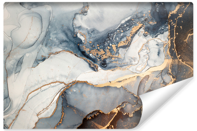 Fototapeta Niebieski Abstrakcyjny Marmur 208x146cm 161157