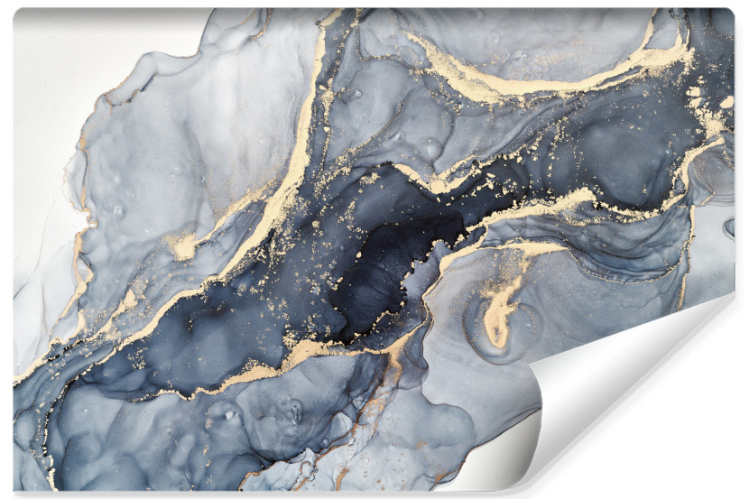Fototapeta Niebieski Marmur W Stylu Glamour 450x300cm 308192