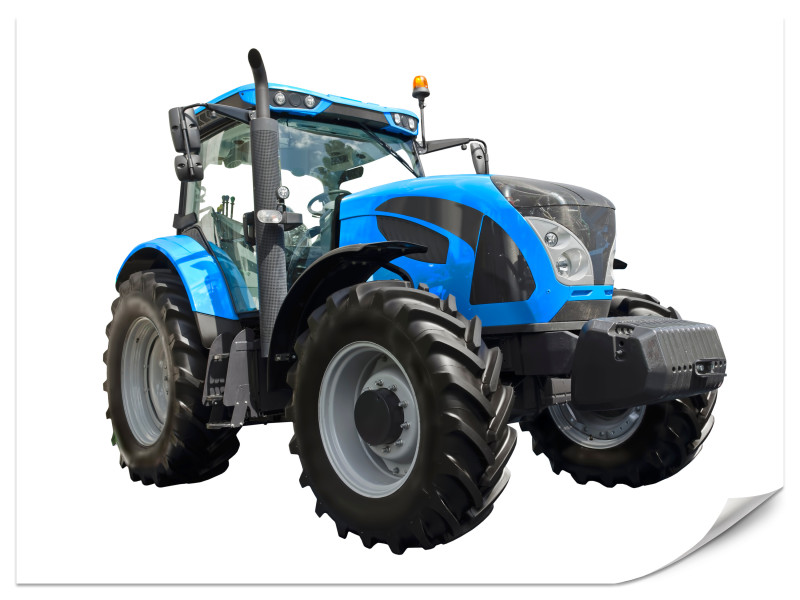 Fototapeta Niebieski traktor 400x280cm 987945