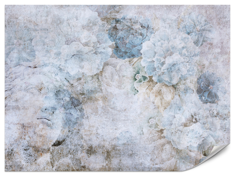 Fototapeta Niebieskie kwiaty w stylu vintage 450x315cm 975976