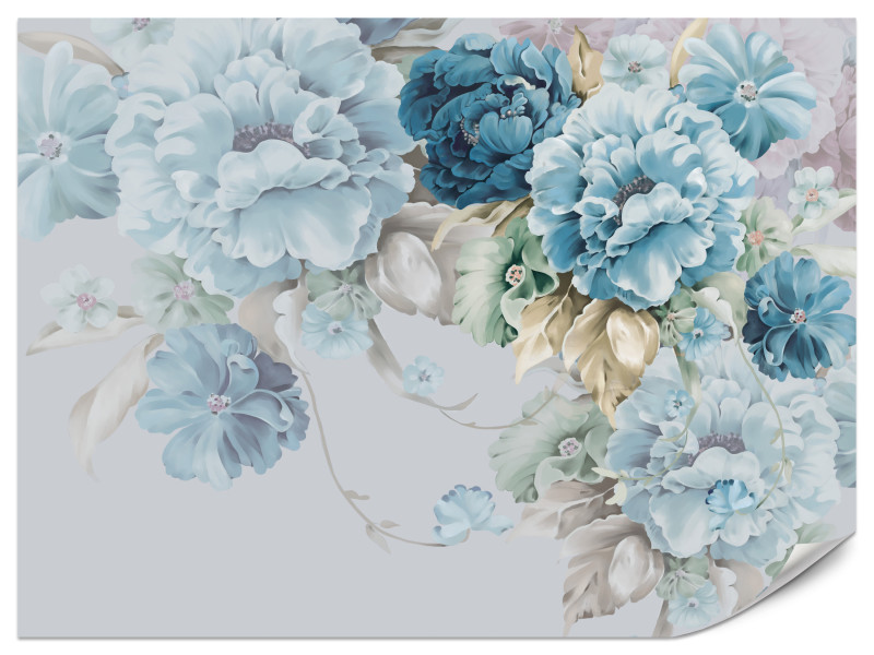 Fototapeta Niebieskie peonie 100x70cm 985765