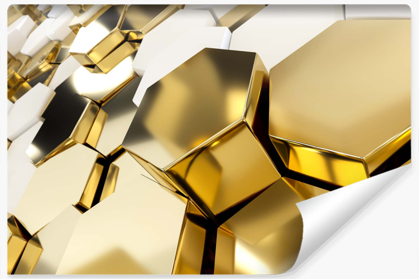 Fototapeta Nowoczesna MOZAIKA Heksagony Efekt 3D 368x280cm 268424