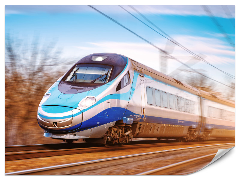 Fototapeta Nowoczesny aerodynamiczny pociąg 150x105cm 986480