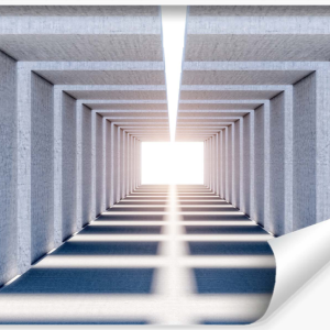 Fototapeta Nowoczesny BETONOWY Tunel 3D 180x120cm 294764 Fototapeta Nowoczesny BETONOWY Tunel 3D 180x120cm 294764