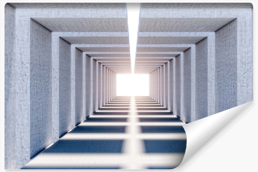 Fototapeta Nowoczesny BETONOWY Tunel 3D 368x254cm 294771