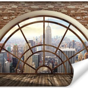 Fototapeta NOWY JORK Widok z Okna Cegły 3D 315x210cm 243947 Fototapeta NOWY JORK Widok z Okna Cegły 3D 315x210cm 243947