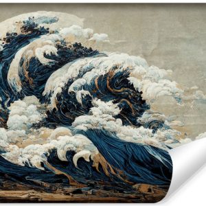 Fototapeta OCEAN Fale Japoński Styl Retro 416x254cm 172965