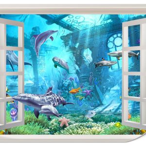 Fototapeta Okno na podwodną krainę 100x70cm 987481 Fototapeta Okno na podwodną krainę 100x70cm 987481